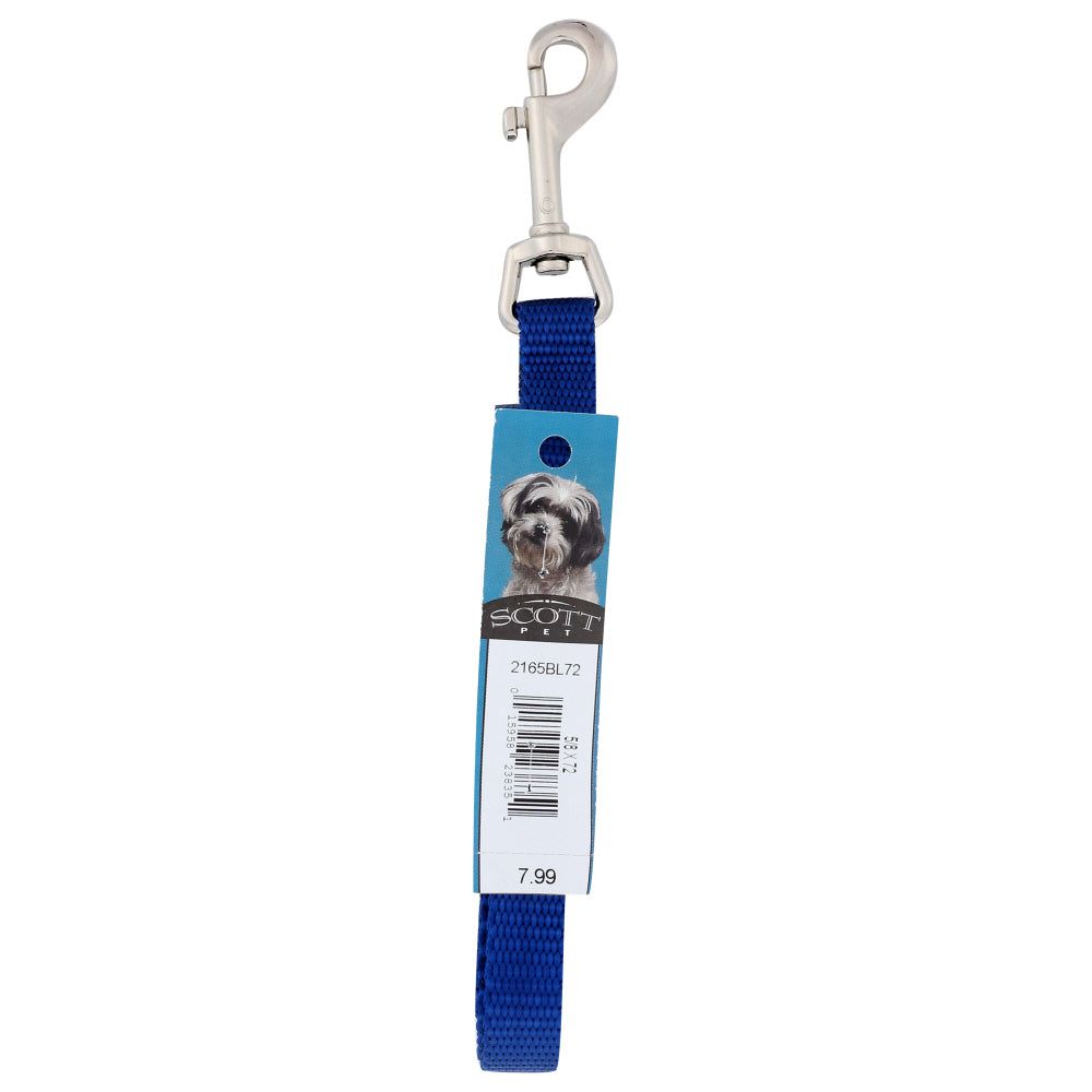SCOTT PET: Lead Blue 5/8In X 6Ft, 1 ea