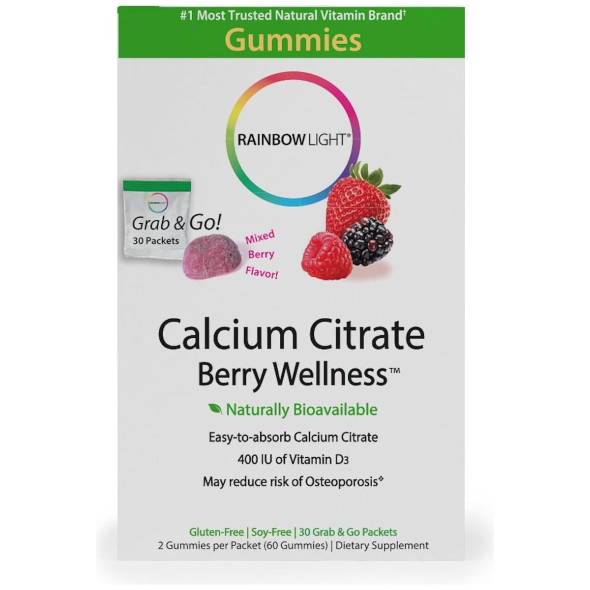 RAINBOW LIGHT: Calcium Citrate Berry Wellness, 30 pk