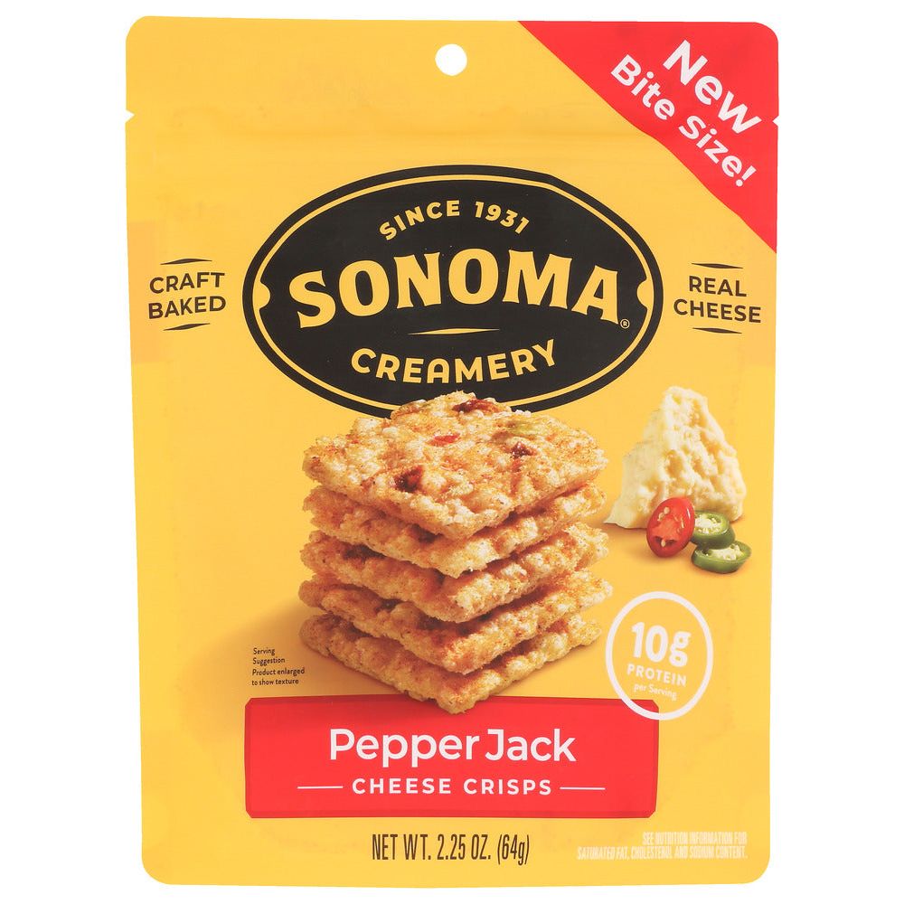 SONOMA CREAMERY: Crisp Cheese Pepper Jack, 2.25 OZ