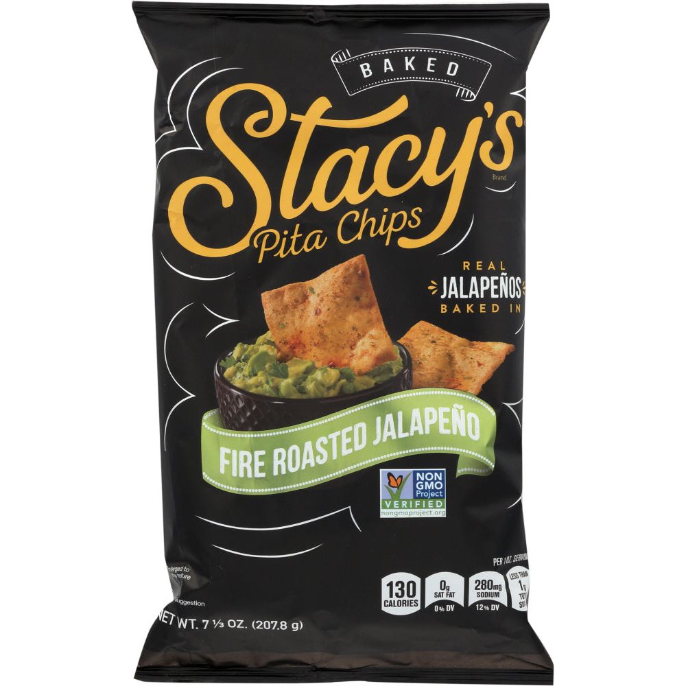 STACYS PITA CHIP: Fire Roasted Jalapeno Pita Chips, 7.33 oz