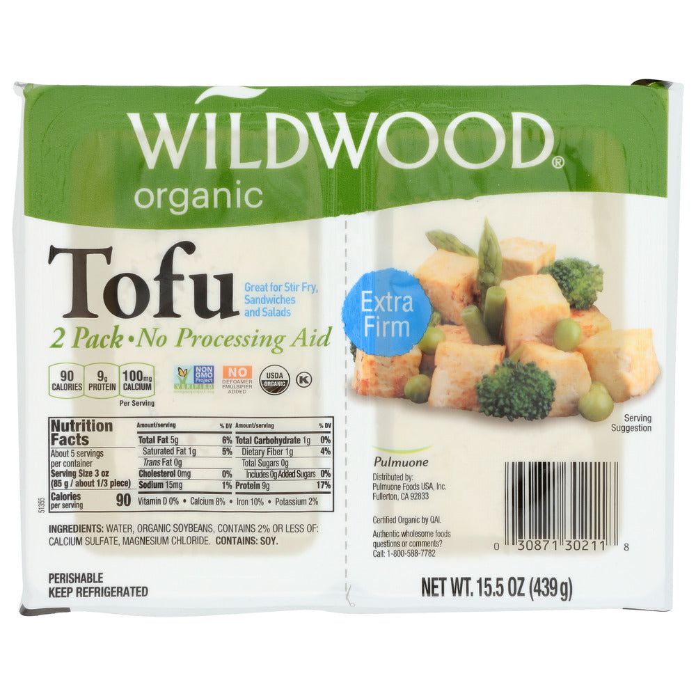 WILDWOOD: Organic Sproutofu Extra Firm 2 Pack, 15.50 oz