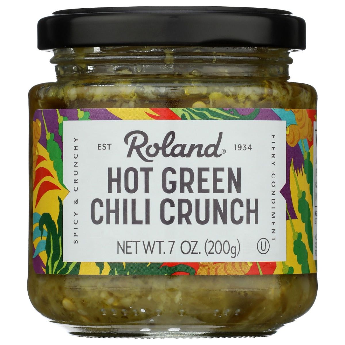 ROLAND: Hot Green Chili Crunch, 7 oz