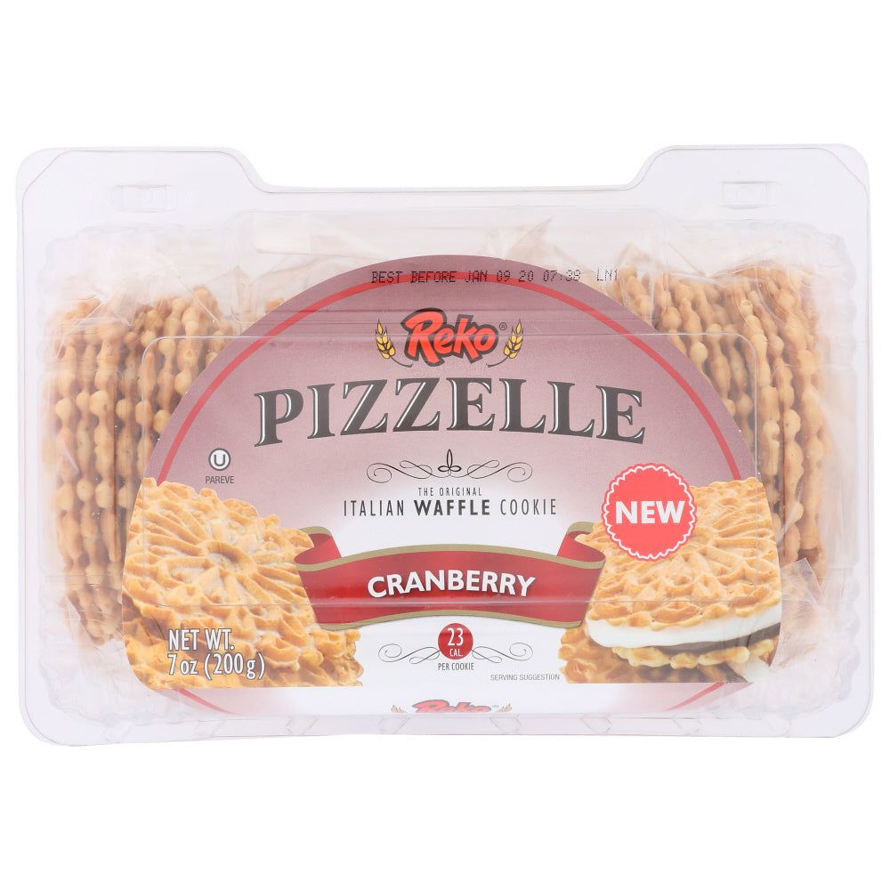 REKO: Cookie Pizzelle Cranberry, 7 oz