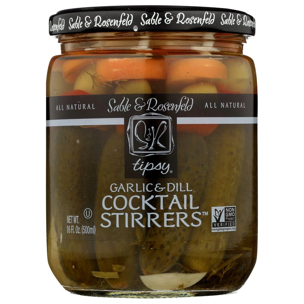 SABLE & ROSENFELD: Tipsy Cocktail Stirrers Pickle Garlic and Dill, 16 oz