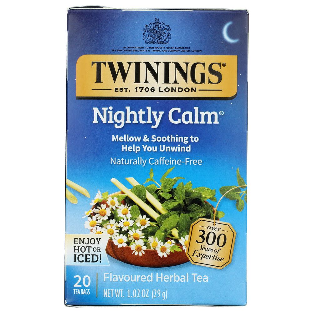 TWININGS: Herbal Tea Bedtime Blend Naturally Caffeine Free 20 bag, 1.02 oz