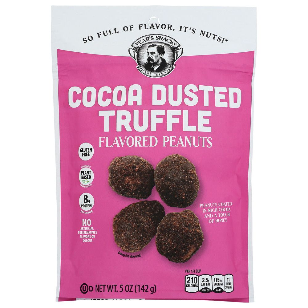 PEAR'S SNACKS: Peanuts Cocoa Dusted Truf, 6 oz
