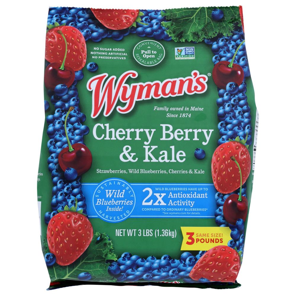 WYMAN'S: Strawberries, Blueberries & Cherries With Kale, 3 lbs