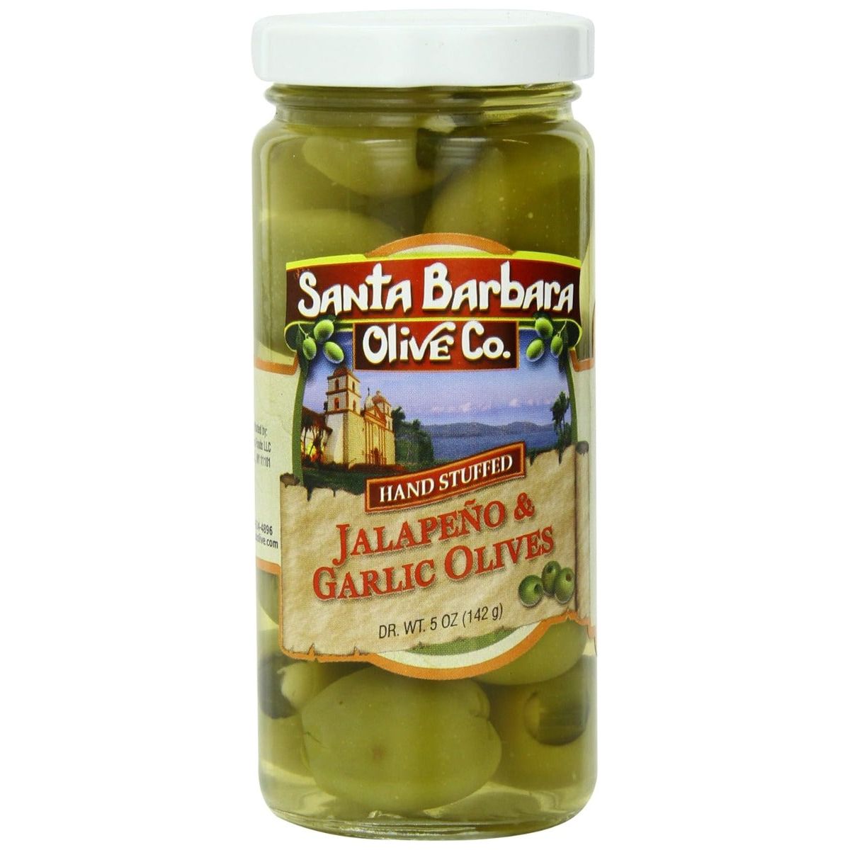 SANTA BARBARA: Olive Stfd Jalpno Garlic, 5 oz