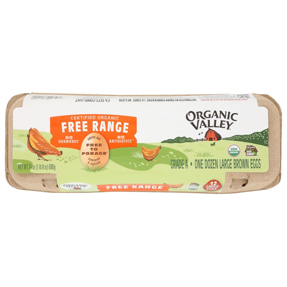 ORGANIC VALLEY: Organic Large Brown Eggs, 1 Dozen