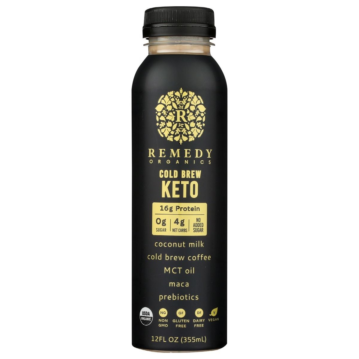 REMEDY ORGANICS: Coffee Cold Brew Keto, 12 oz