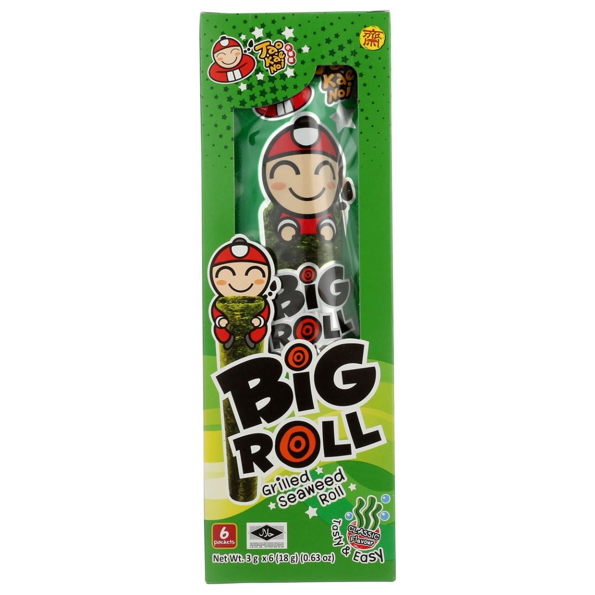 TAOKAENOI USA: Seaweed Grld Orig Br 6Pc, 0.63 OZ