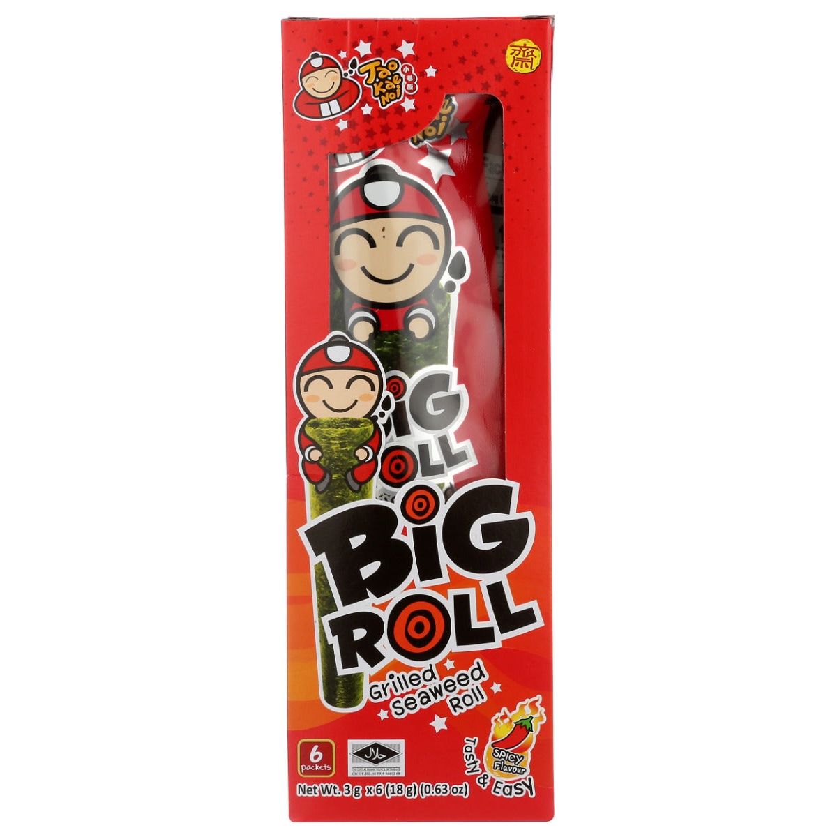 TAOKAENOI USA: Seaweed Grld Spcy Br 6Pc, 0.63 OZ
