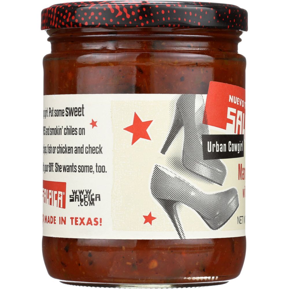 SALPICA: Salsa Mld Mango Peach, 16 oz