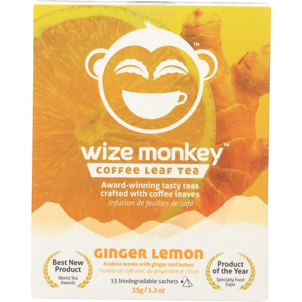 WIZE MONKEY: Tea Coffee Leaf Gngr Lmn, 35 gm