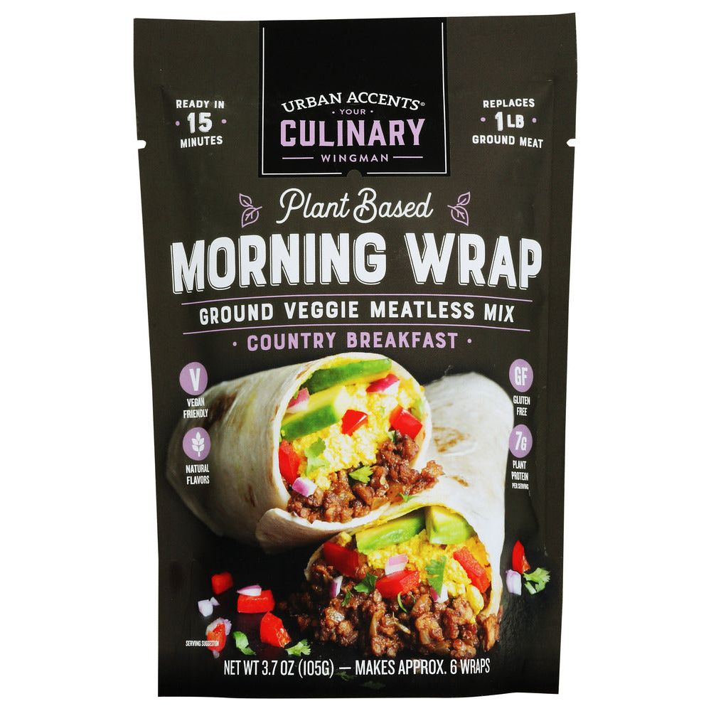 URBAN ACCENTS: Plant Based Morning Wrap, 3.6 oz