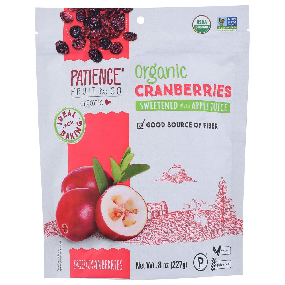 PATIENCE FRUIT & CO: Dried Cranberries Sweetened with Apple Juice, 8 oz