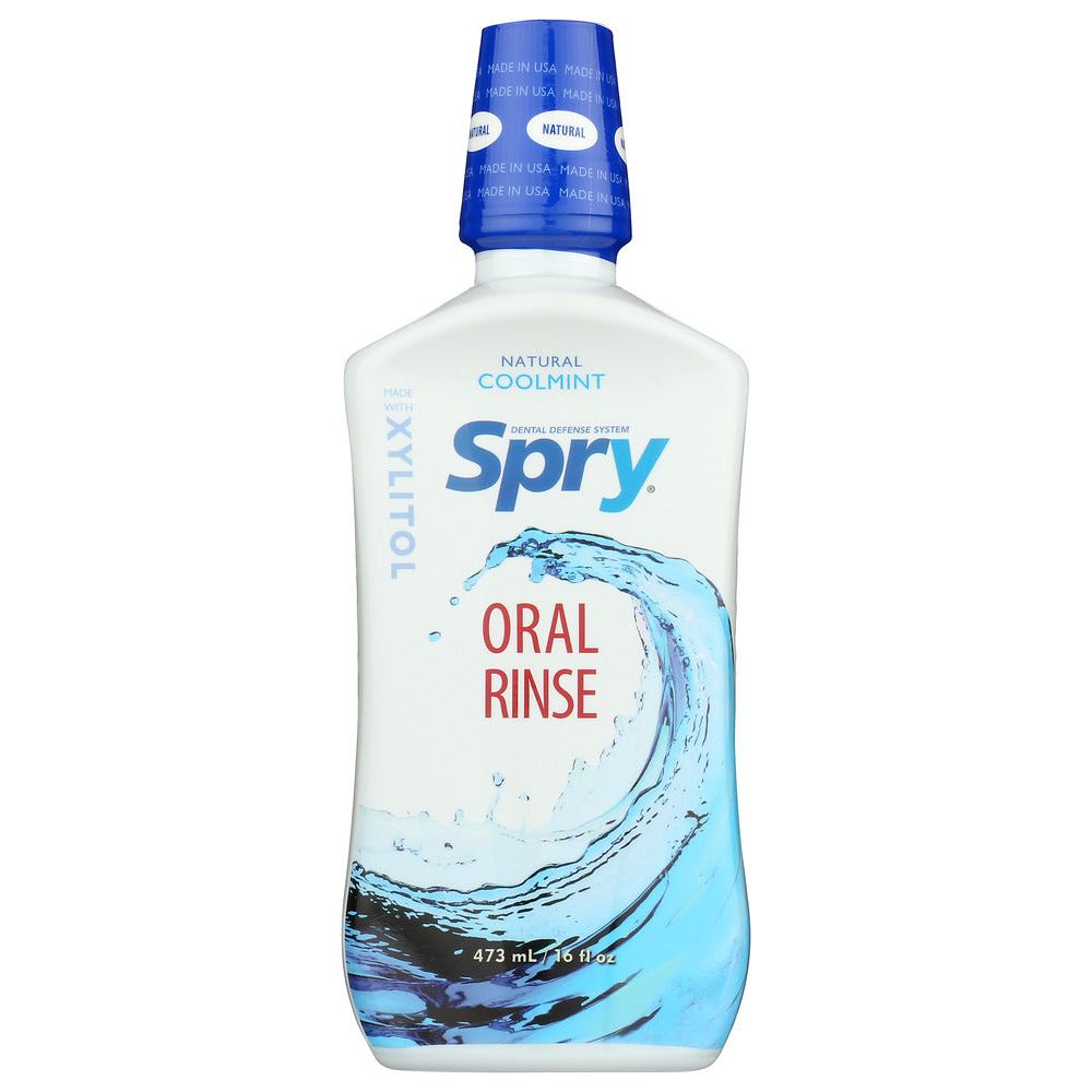 SPRY: Oral Rinse Cool Mint, 16 Oz