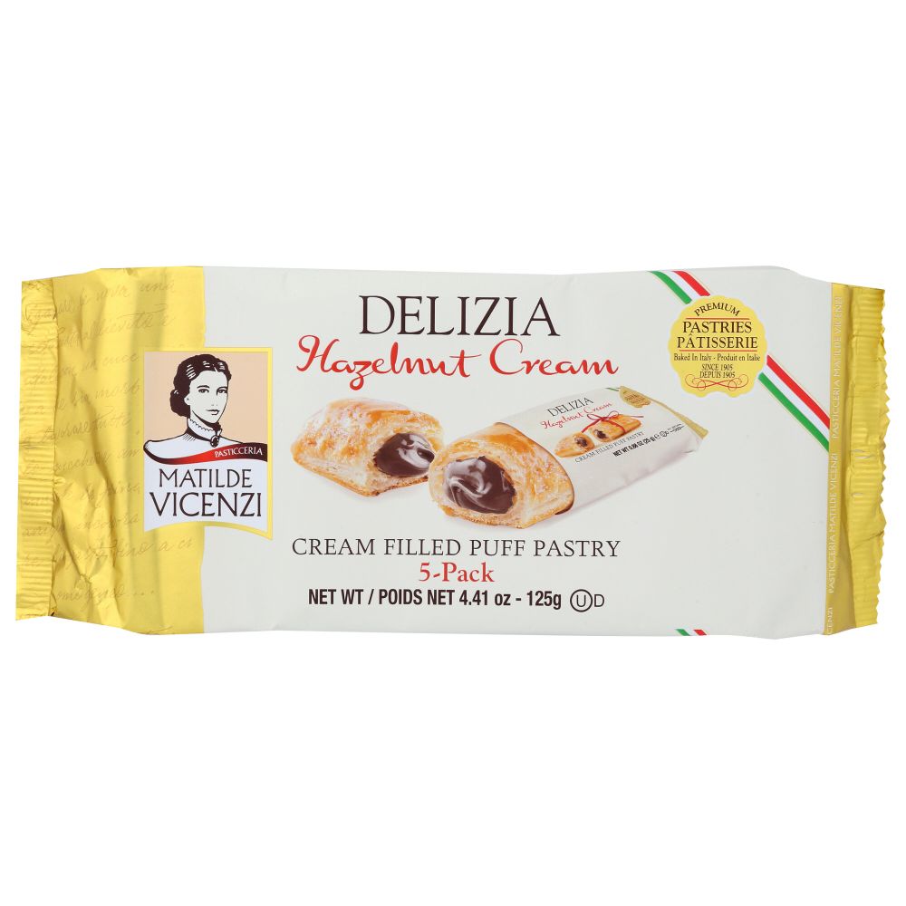 VICENZI: Delizia Hazelnut Cream Puff Pastry, 4.41 oz