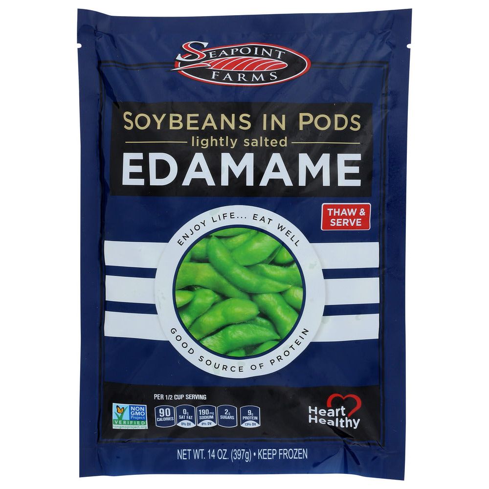 SEAPOINT FARMS: Lightly Salted Edamame Soybeans in Pods, 14 oz