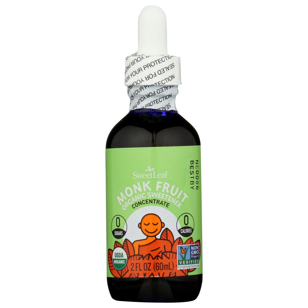 SWEETLEAF STEVIA: Monk Fruit Organic Sweetener Unflavored, 2 oz