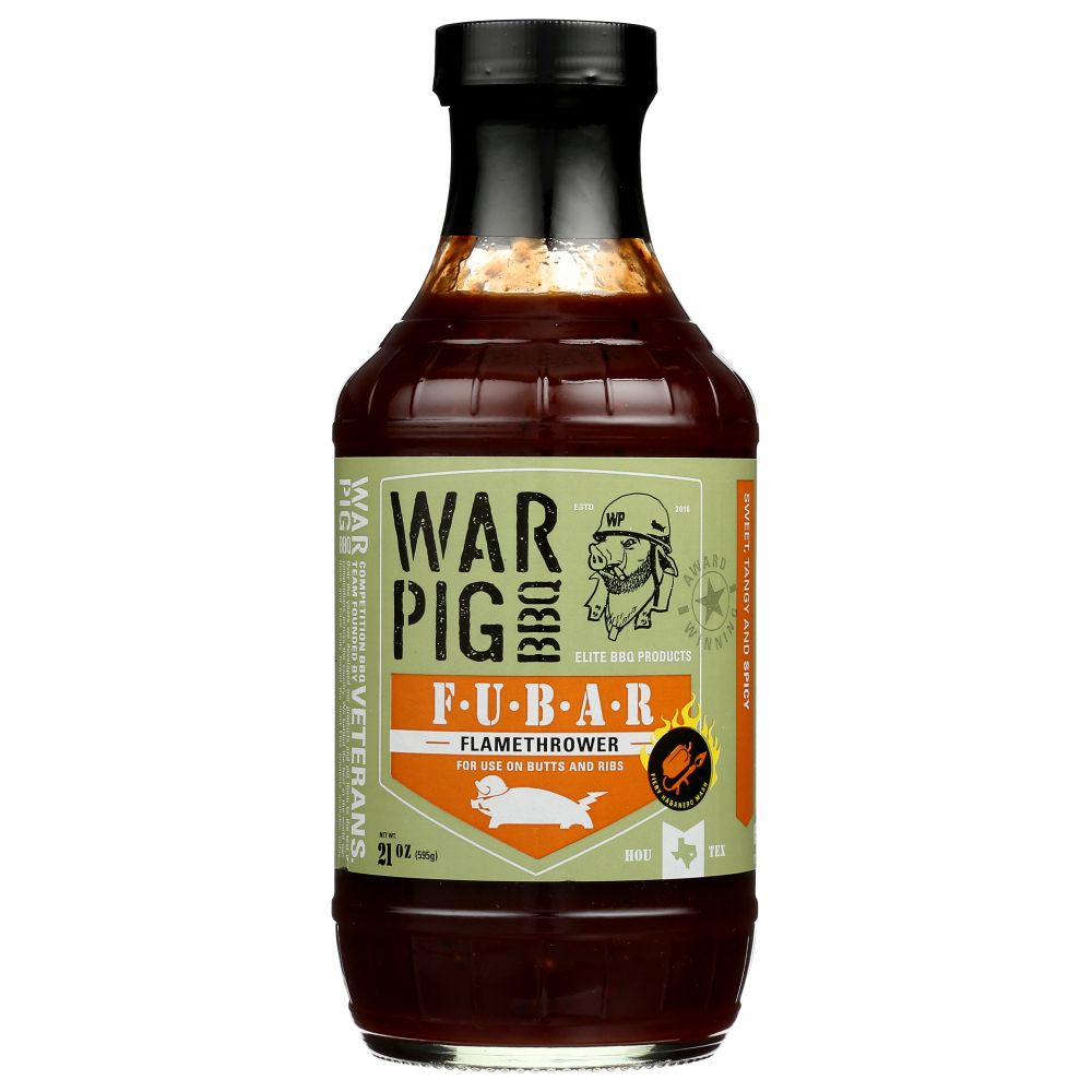 WARPIG BBQ: Sweet Tangy & Spicy Flamethrower BBQ Sauce, 21 oz