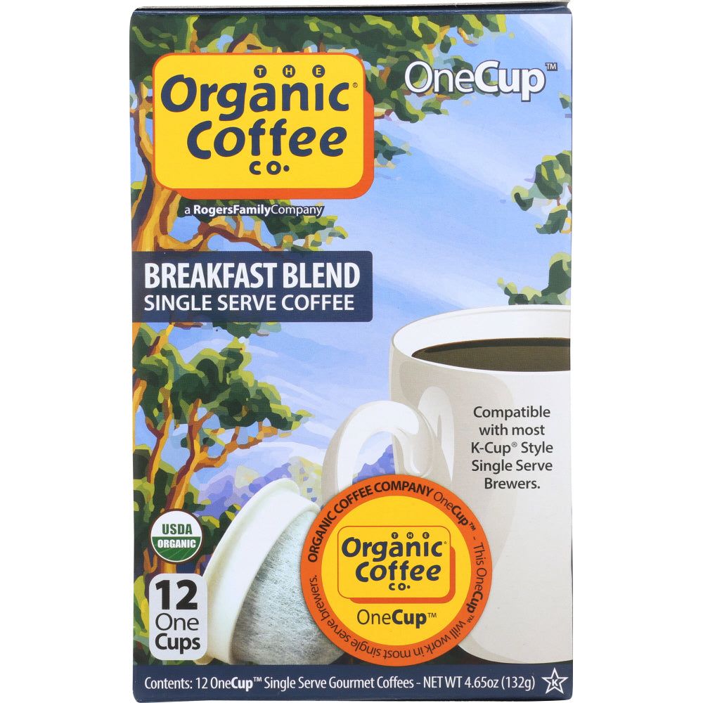 ORGANIC COFFEE CO.: One Cup Breakfast Blend Coffee, 12 One Cups