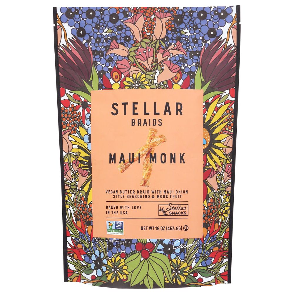STELLAR SNACKS: Maui Monk Stellar Pretzel Braids, 16 oz