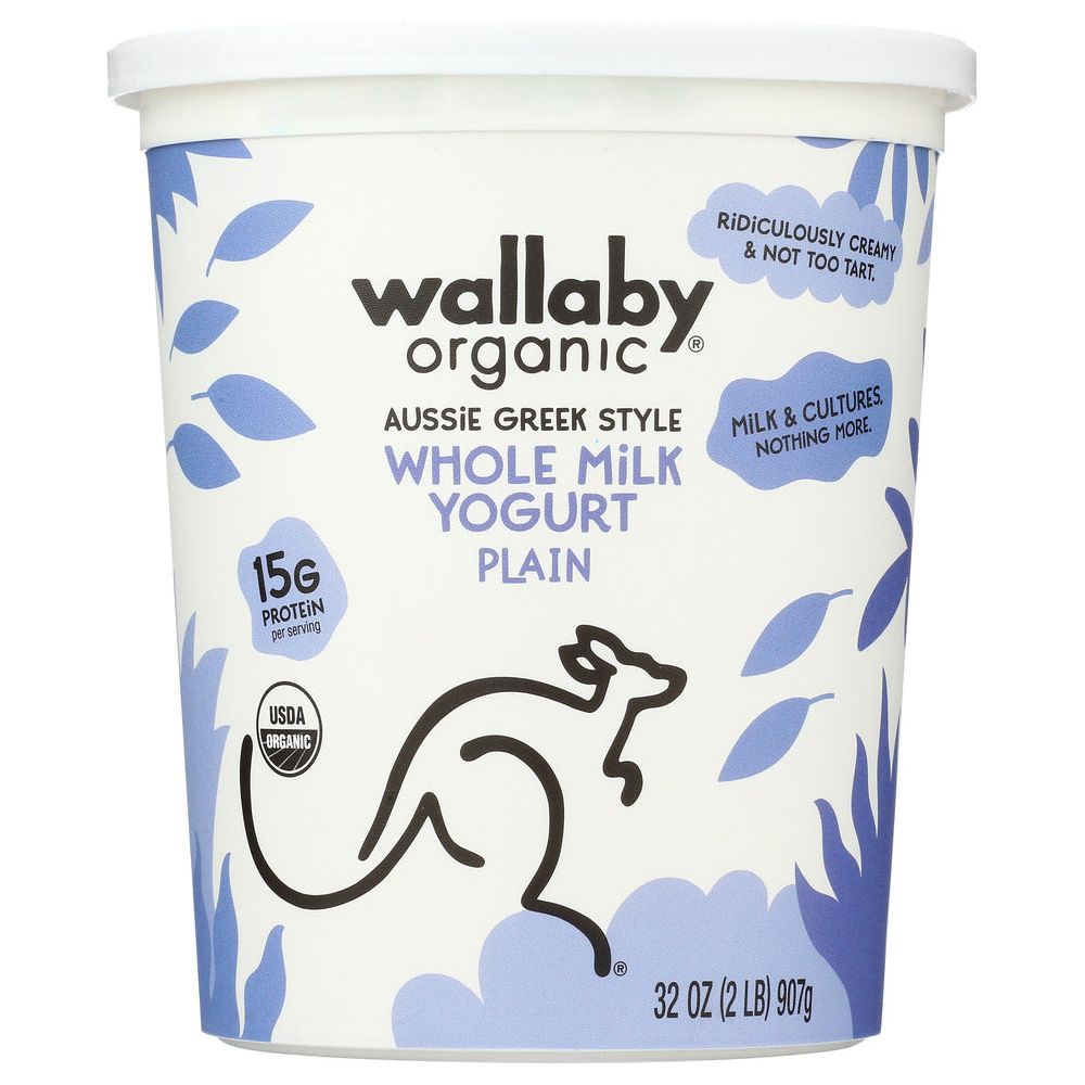 WALLABY ORGANIC: Greek Whole Milk Yogurt Plain, 32 oz