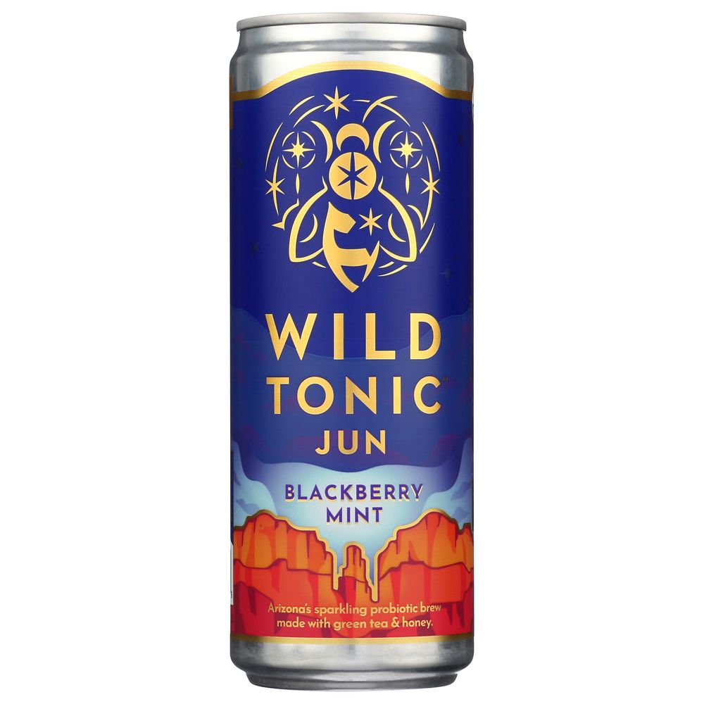 WILD TONIC: Kombucha Blackberry Mint Organic, 12 oz