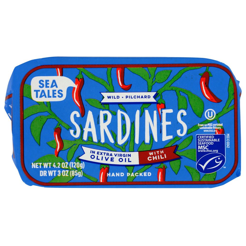 SEA TALES: Sardines Oo Chili, 4.2 oz