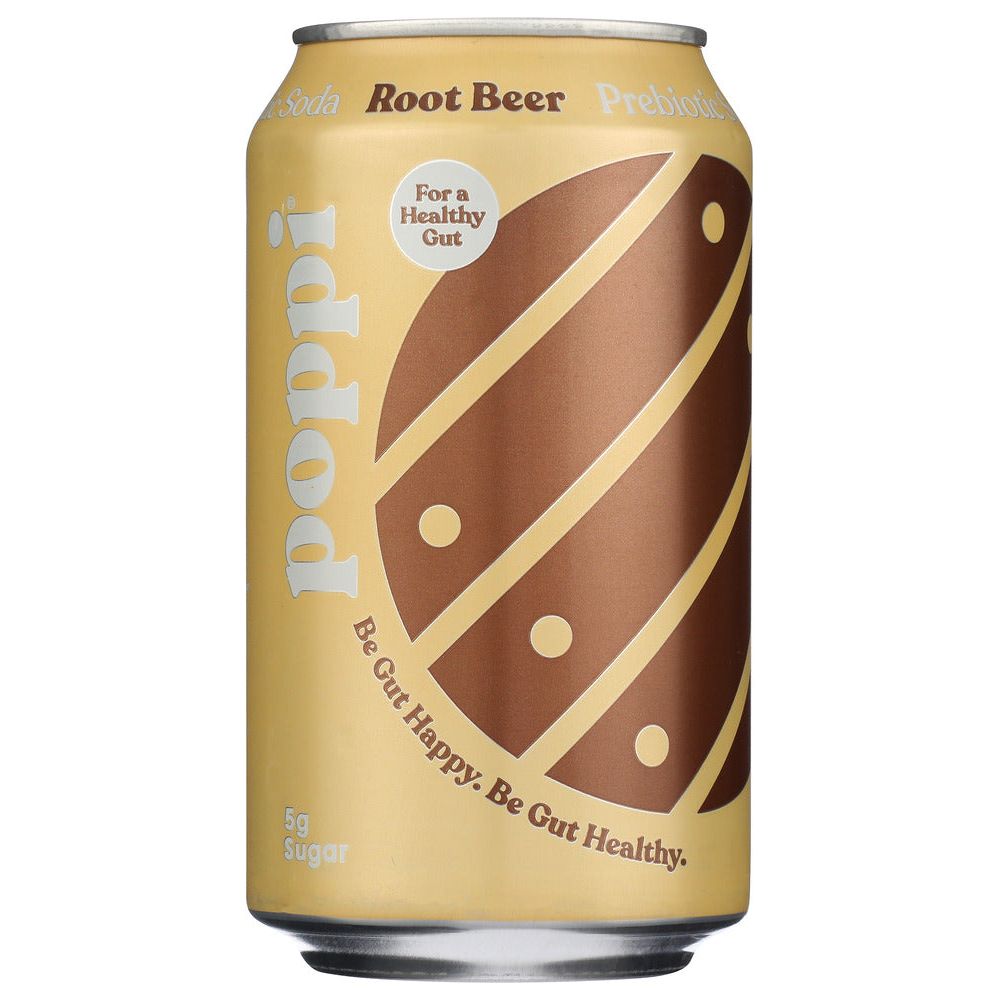POPPI: Root Beer Prebiotic Soda, 12 fo