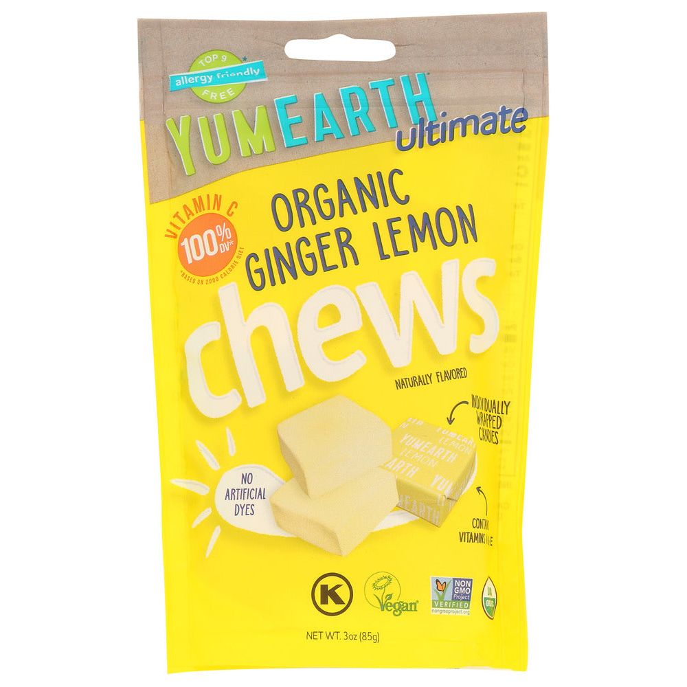 YUMEARTH: Organic Ginger Lemon Chews, 3 oz