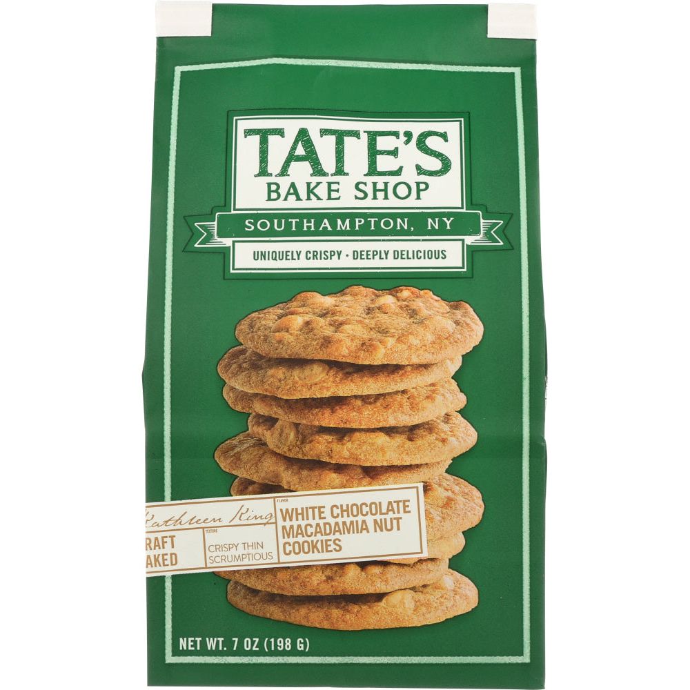TATE'S BAKE SHOP: White Chocolate Macadamia Nut Cookies, 7 oz