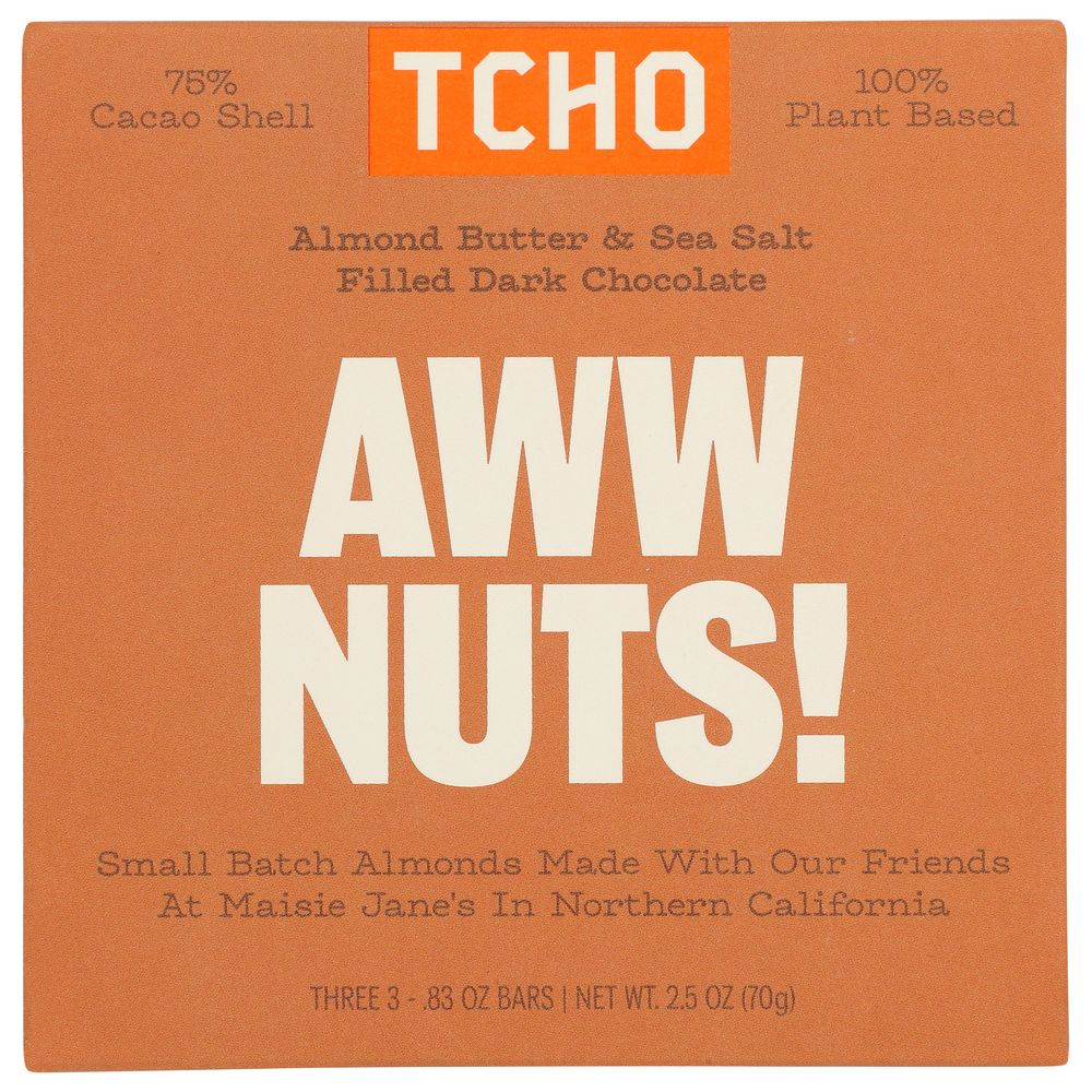 TCHO: Aww Nuts Chocolate Bar, 2.5 oz