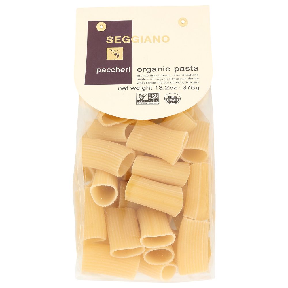 SEGGIANO: Organic Paccheri Pasta, 13.2 oz