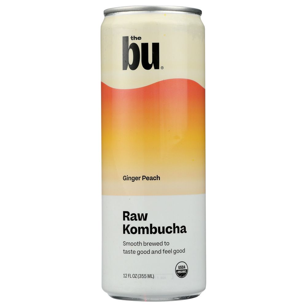THE BU: Raw Kombucha Ginger Peach, 12 oz