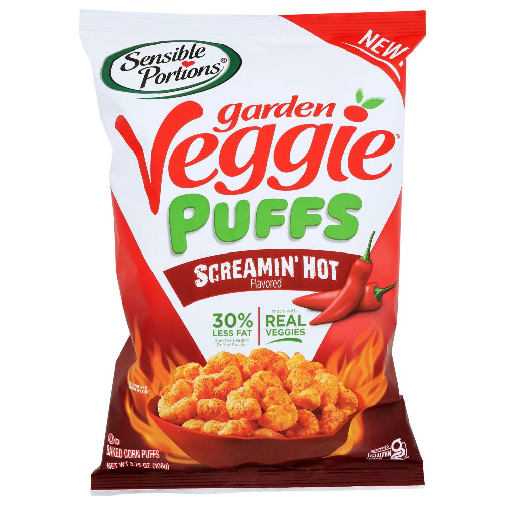 SENSIBLE PORTIONS: Garden Veggie Puffs Screamin Hot, 3.5 oz
