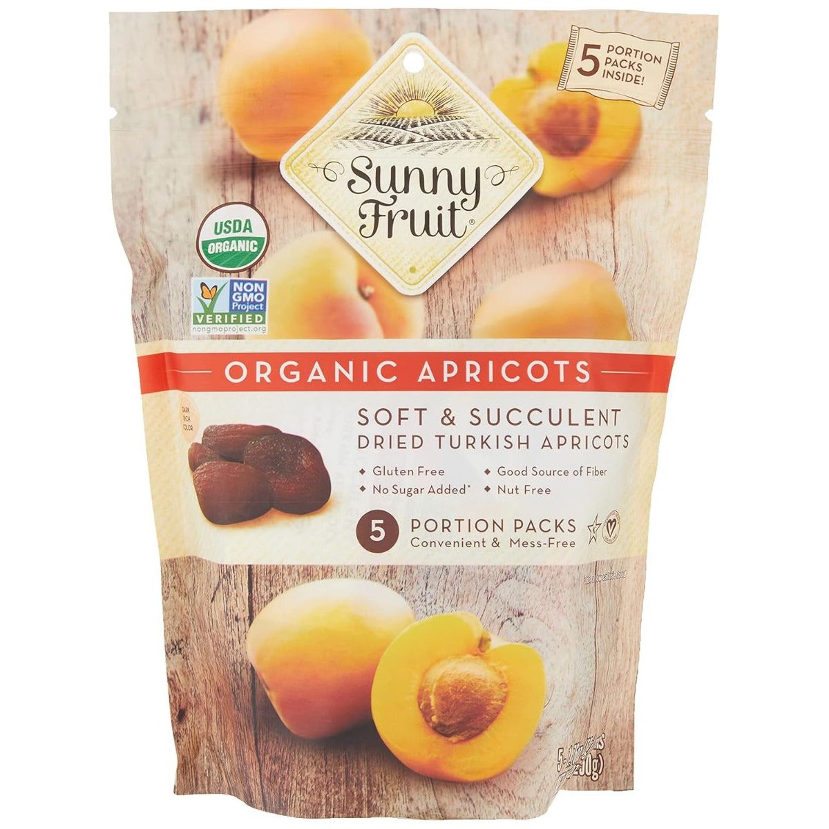 SUNNY FRUIT: Organic Dried Apricot, 8.8 oz
