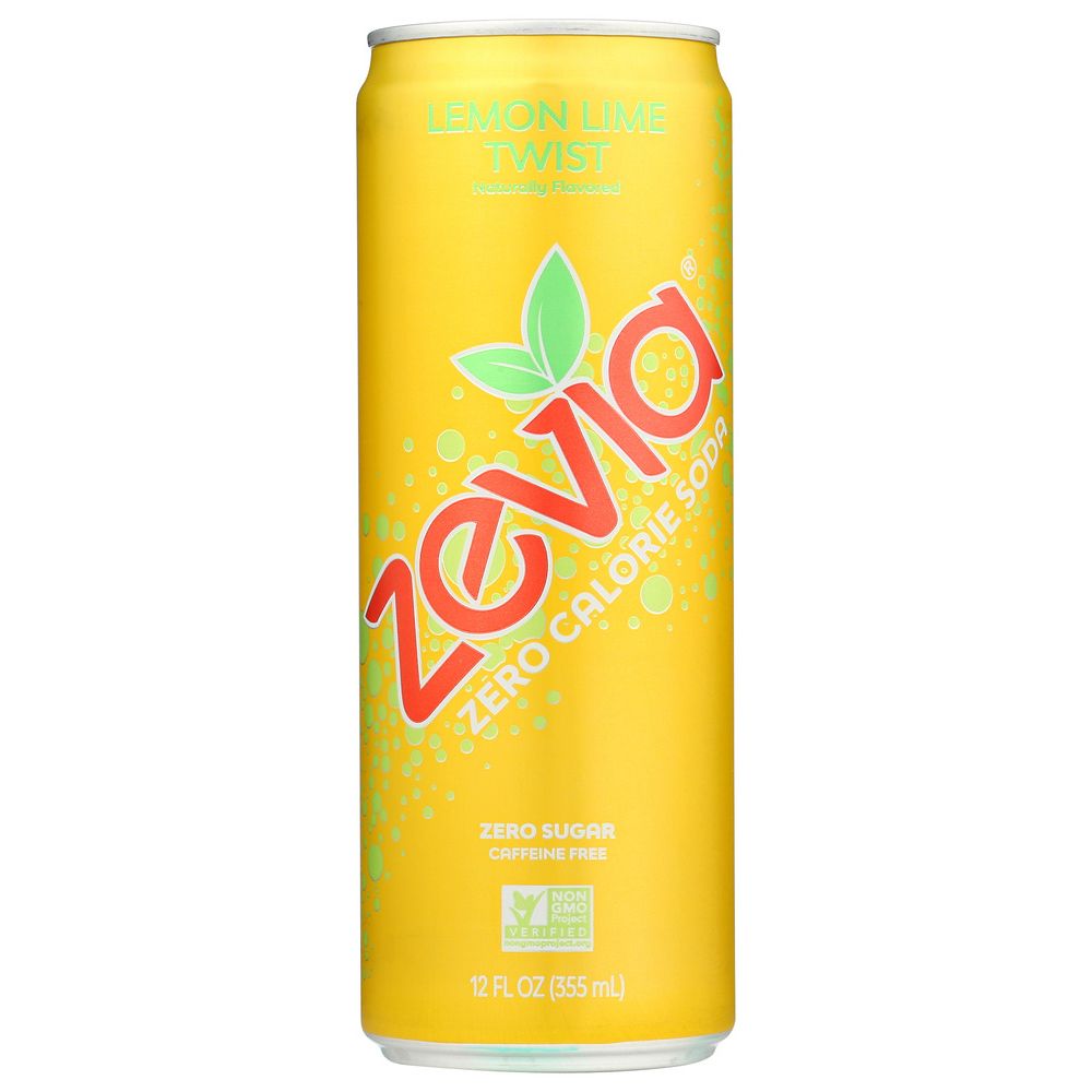 ZEVIA: Lemon Lime Twist Soda, 12 fo