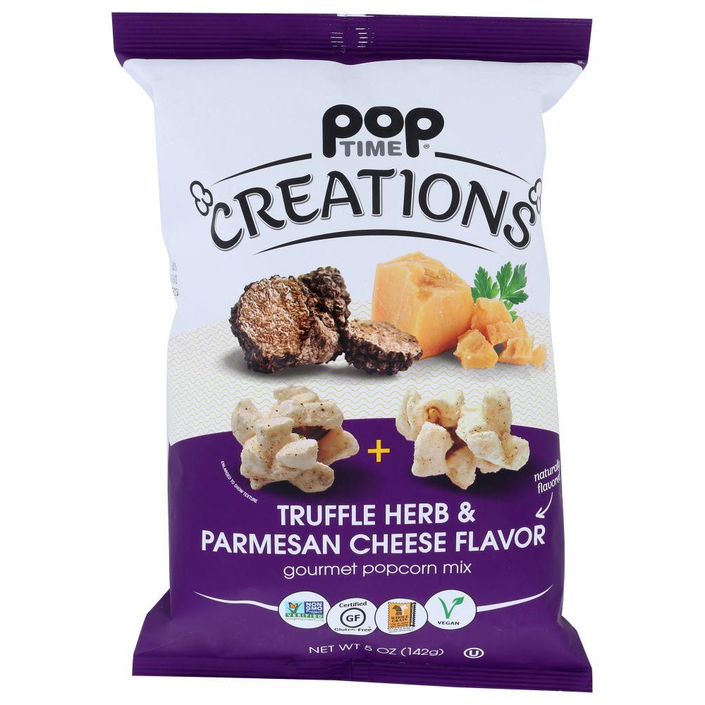 POPTIME CREATIONS: Truffle Herb & Parmesan Cheese Gourmet Popcorn Mix, 5 oz