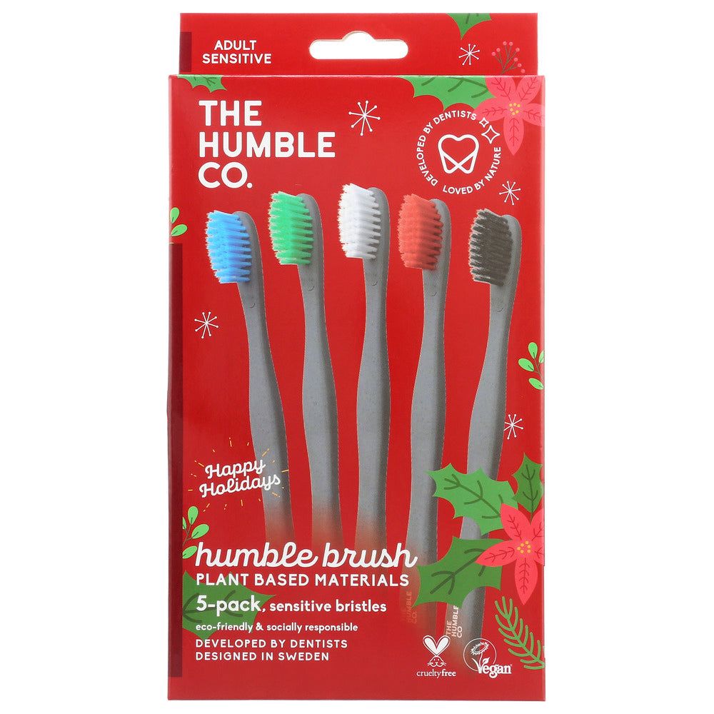 THE HUMBLE CO: Holiday Plant Based Humble Brush, 5 pc