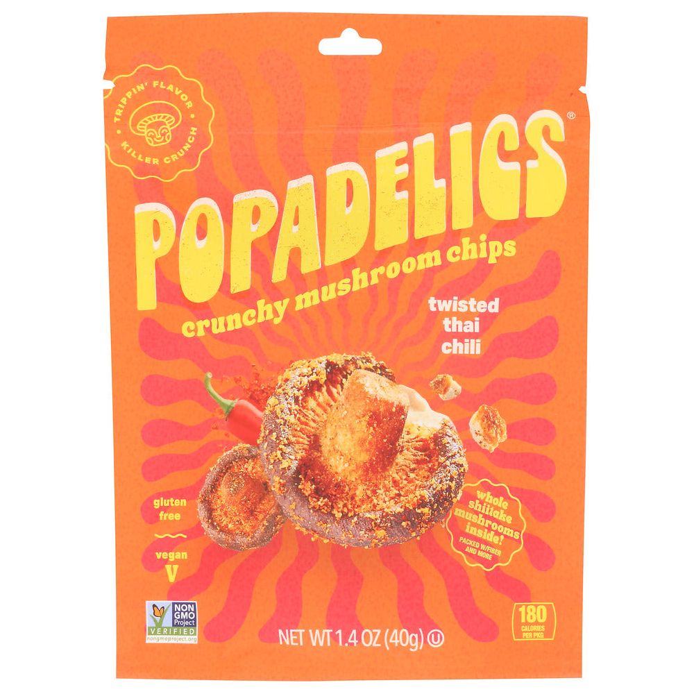 POPADELICS: Twisted Thai Chili Mushroom Chips, 1.4 oz