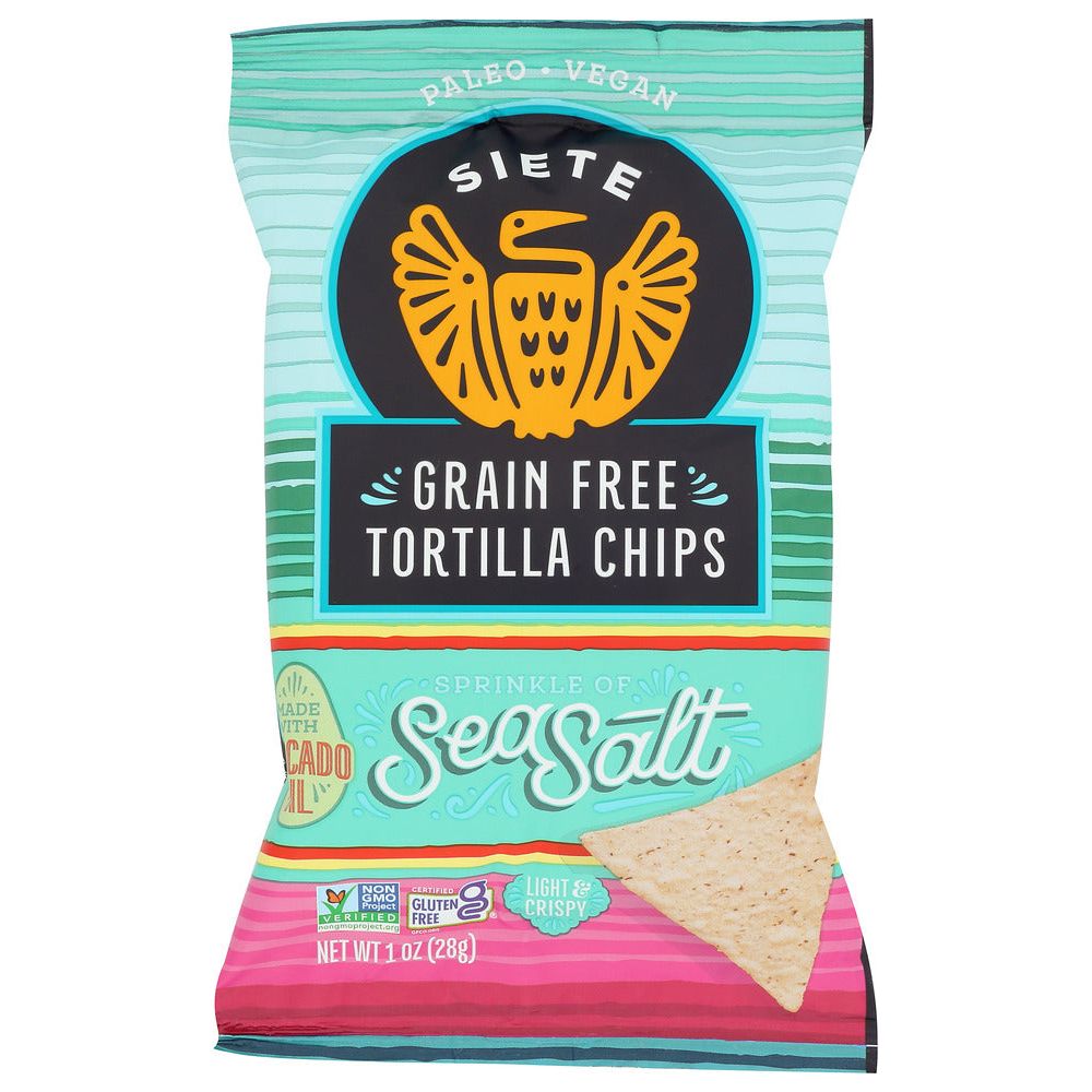 SIETE: Sea Salt Grain Free Tortilla Chips, 1 oz