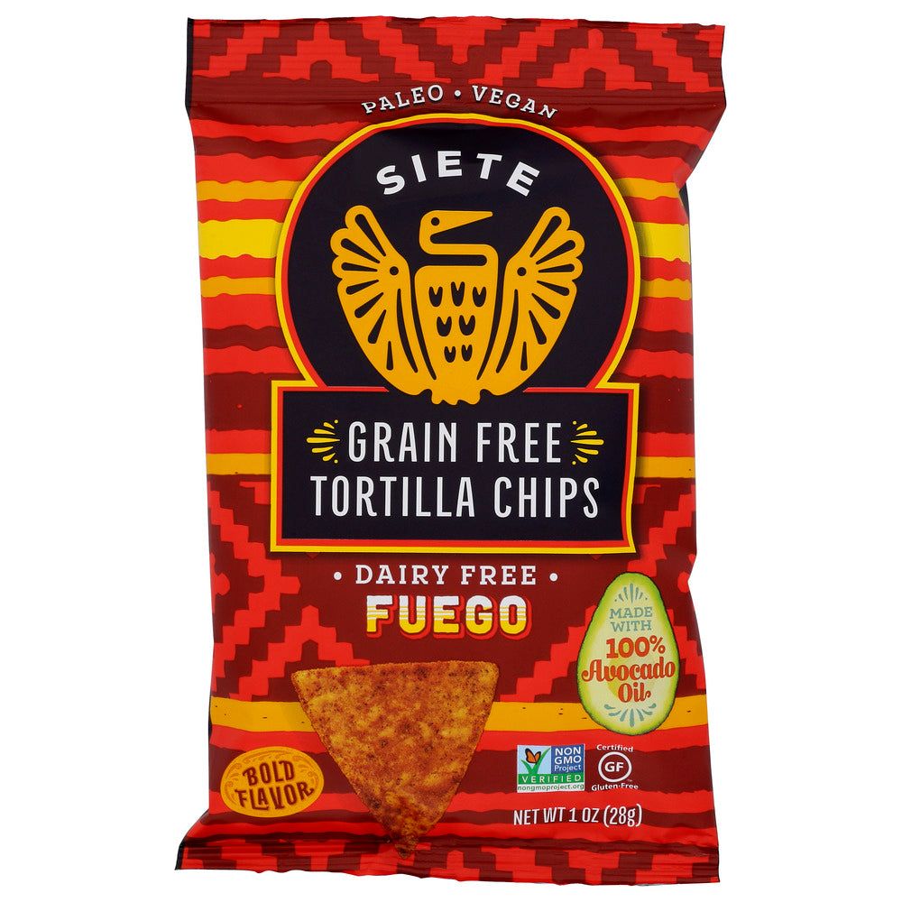 SIETE: Fuego Grain Free Tortilla Chips, 1 oz