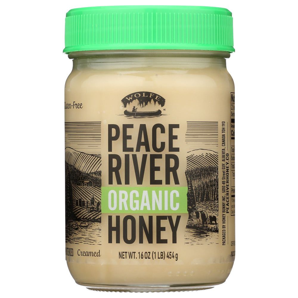 PEACE RIVER HONEY: Honey Creamed Organic, 16 OZ