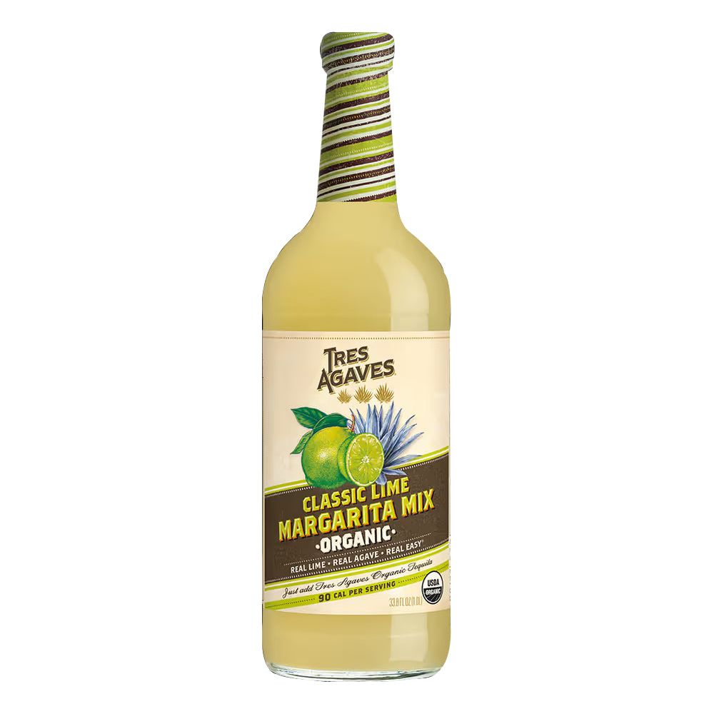 TRES AGAVES: Organic Classic Lime Margarita Mix, 33.8 oz