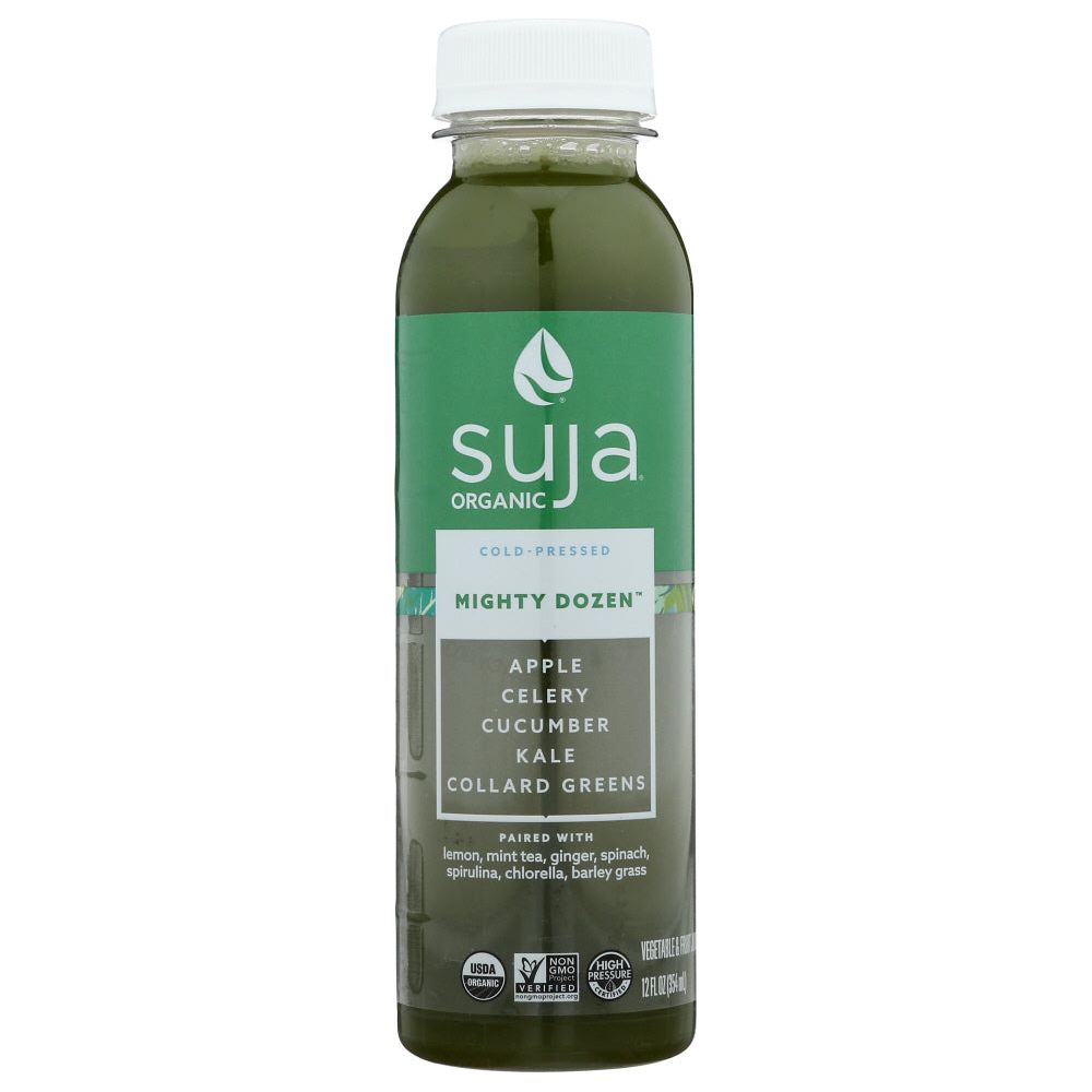 SUJA: Essentials Organic Fruit & Vegetable Juice Smoothie Mighty Greens, 12 oz