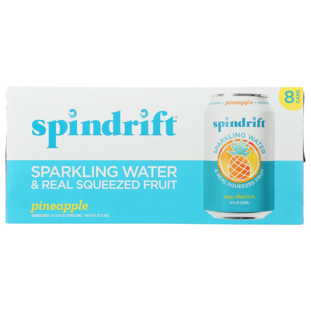SPINDRIFT: Pineapple Sparkling Water 8pk, 96 fo