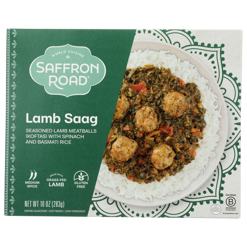 SAFFRON ROAD: Lamb Saag with Basmati Rice, 10 oz