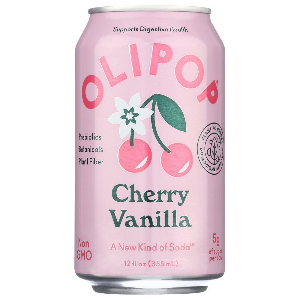 OLIPOP: Cherry Vanilla Sparkling Tonic, 12 oz